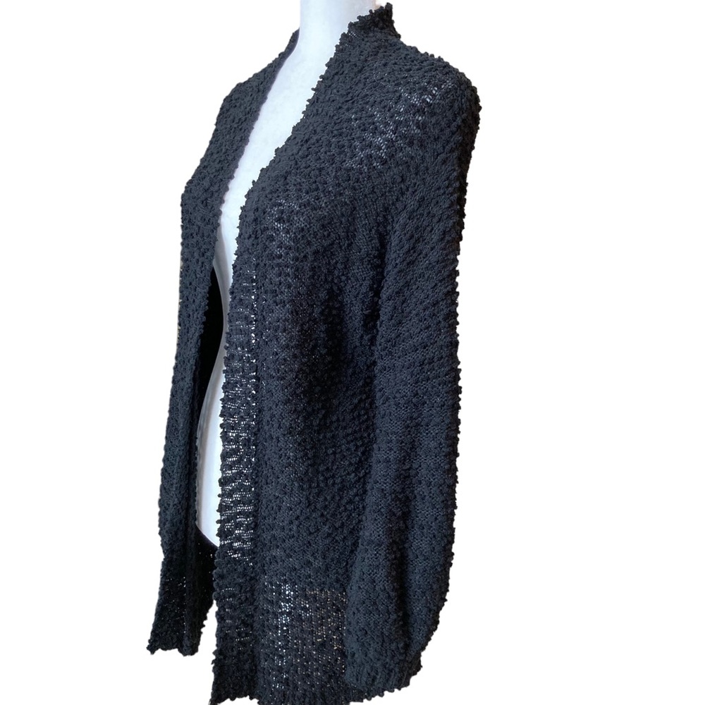 Wild Fable Women's black open front popcorn cardigan sweater, Sz S - Picture 3 of 15